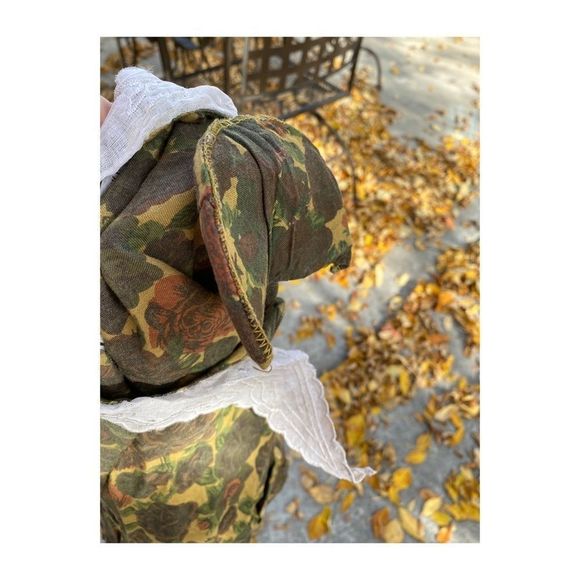 Dark Fall Floral Blouse Button Up 90s Lace Collar Sz M - Picture 7 of 11